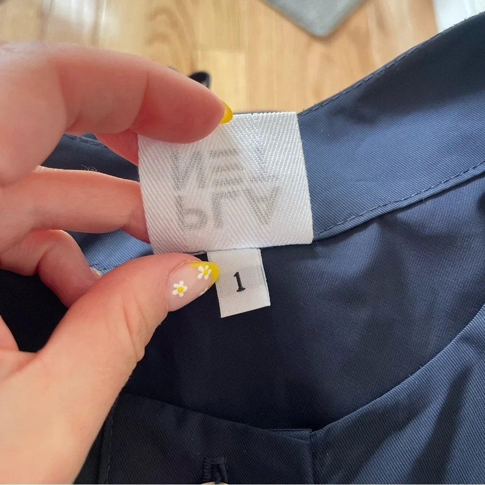 PLANET by Lauren G Lagenlook Nylon Drawstring Back Button Front Jacket EUC 1/S